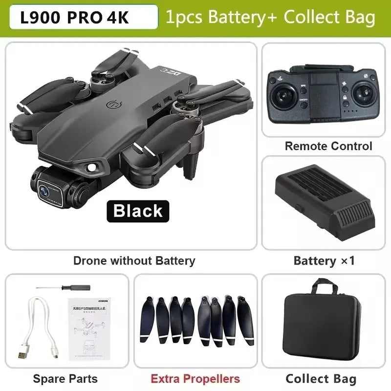 L900 Pro SE MAX GPS Drone 4K Professional Dual HD Camera 5G WIFI 360° Obstacle Avoidance Brushless Motor Rc FPV Quadcopter Drone