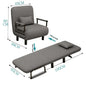 Modern folding sofa bed with with armrest for small apartment