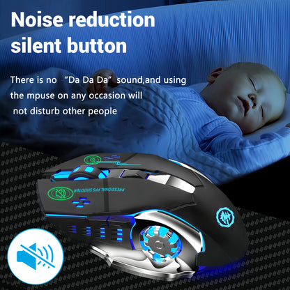 RGB Dual-Mode Bluetooth 5.2 Mouse 2.4G Wireless Mouse. Gaming Mouse for Laptop or Desktop