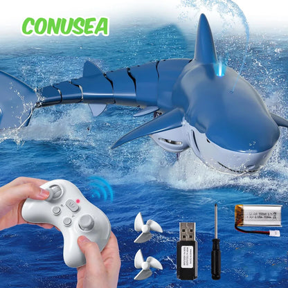 RC Monster Shark Remote Control toy robot. Radio Controlled Boats for swimming pools.