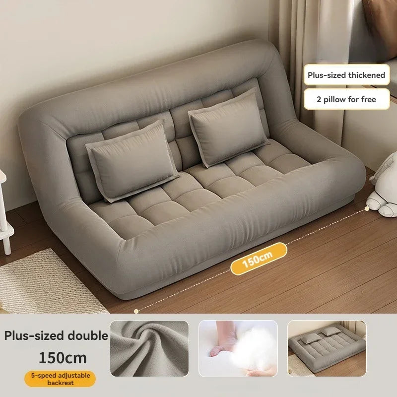 Folding Sofa bed, dual-use simple single or double bed for living room and small rooms