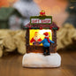 Christmas Snowman Luminous Decoration, Santa Claus Shop Micro Landscape Christmas LED Decoration