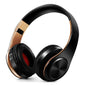 Black &Gold Wireless Headphones.  Stereo Headset for Gaming with Built-in MIC. Universal for Android and iOS