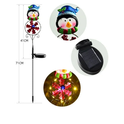 LED Snowman Solar Garden Light Outdoor for Christmas themed Pathway Decoration