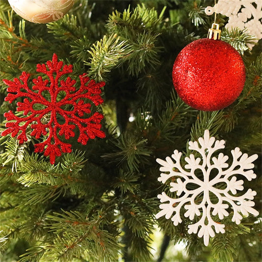 40pcs Christmas Snowflakes Xmas Tree Hanging Winter  Decoration