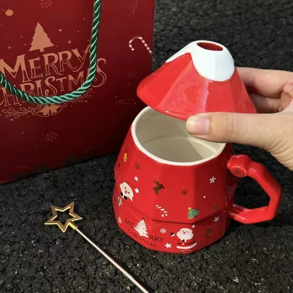 Christmas Tree Ceramic Mug Perfect for Morning Holiday Coffee or Tea
