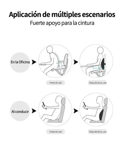 Memory Foam Lumbar Back Cushion for Car, Office, Gaming Chairs and Postpartum Waist Support Multi Functional Pain Relief Pillow