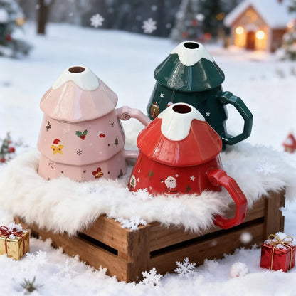 Christmas Tree Ceramic Mug Perfect for Morning Holiday Coffee or Tea