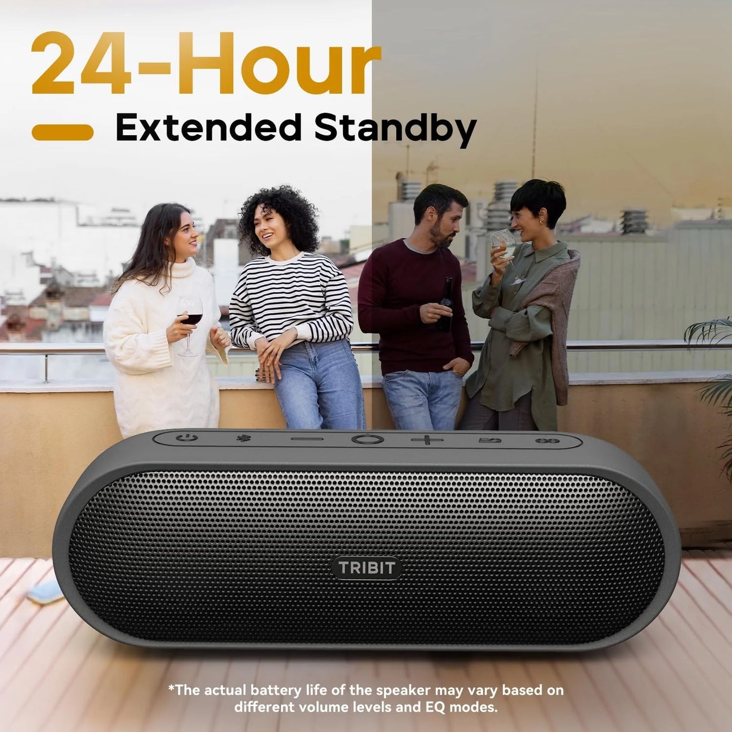 TRIBIT XSound Plus 2 Portable Bluetooth Speaker, IPX7 Waterproof Wireless Speaker
