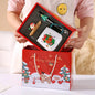 Christmas Themed Santa Reindeer Ceramic Coffee Mug with Lid and Spoon Perfect Holiday Gift