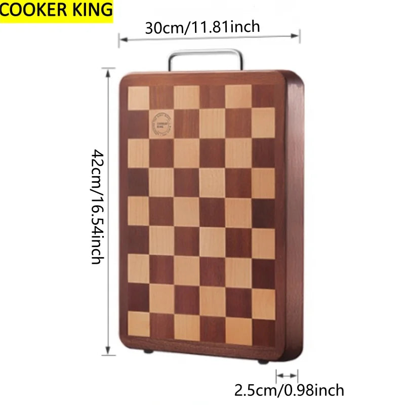 COOKER KING Solid Wood Cutting Board Multi-Purpose Chopping Board for Kitchen & Cutting Pizza, Cheese and Serving Board