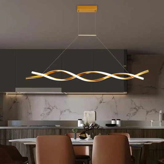 Minimalist LED Chandelier for Dining Room. Modern Geometric Kitchen Pendant Light Simple Home Decor