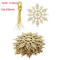 12Pcs 7.5cm Gold Powder Snowflake for Christmas Decor