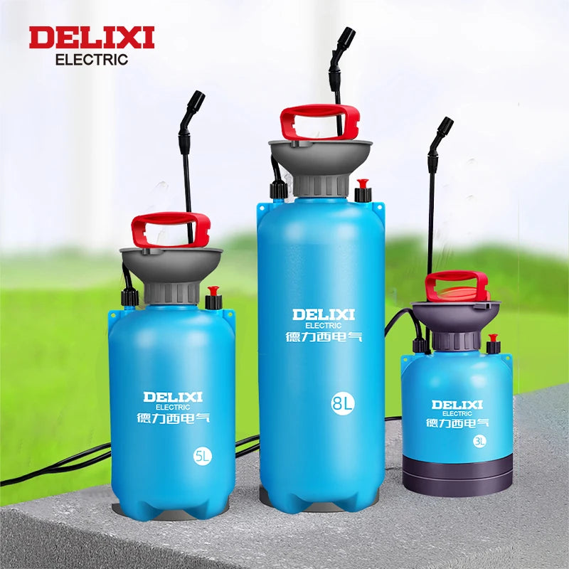 DELIXI ELECTRIC 3/5/8L Garden Sprayer, Hand Pump Pressure Sprayer,Multi-Purpose Hand Pressure Garden Sprayer, for Lawn Garden