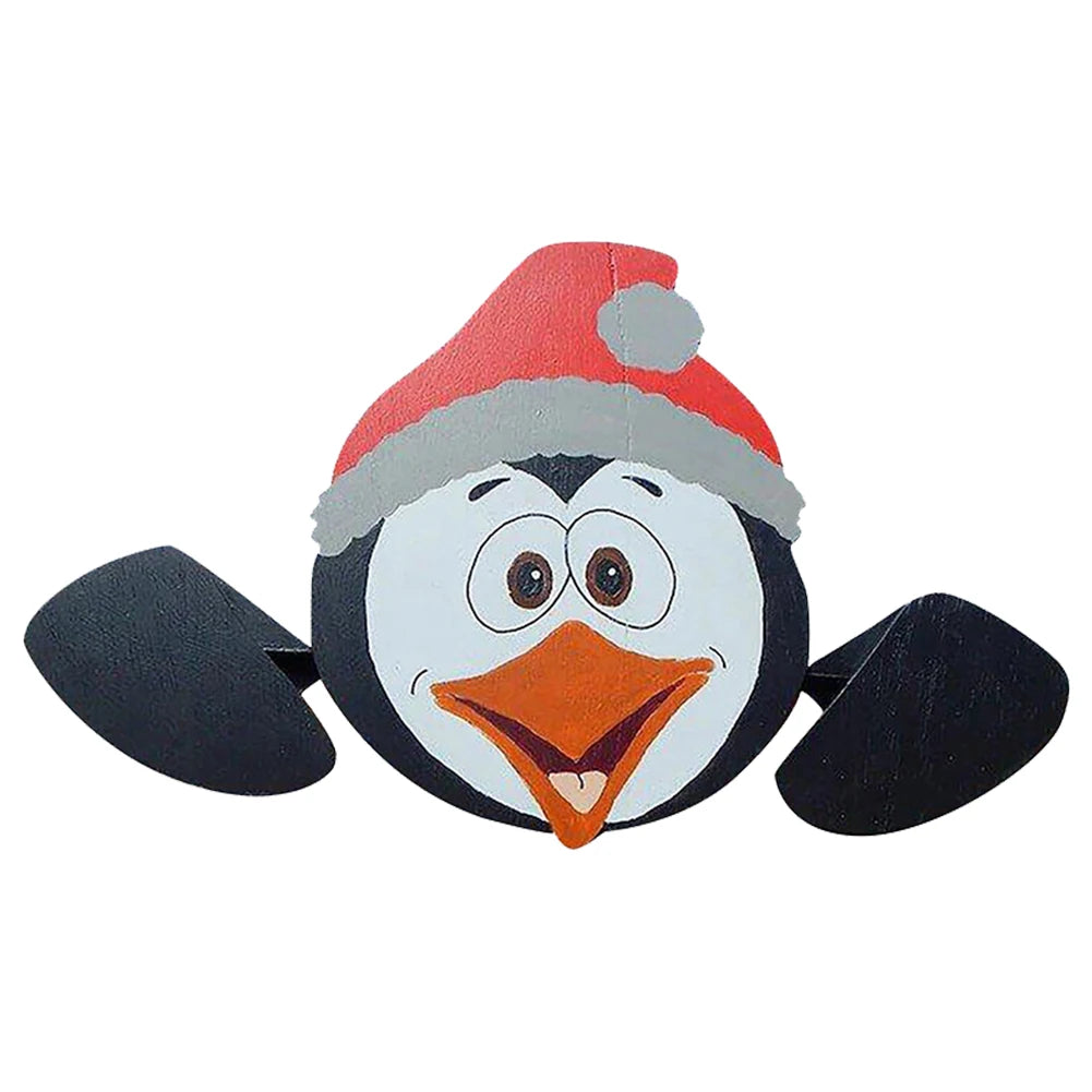 Christmas Outdoor Fence Peeking Garden  Decorations