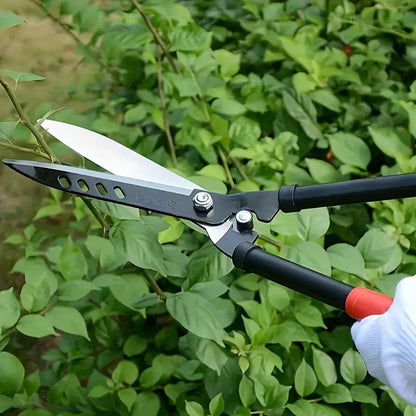 Heavy Duty Manganese Steel Gardening Scissors with Ergonomic Iron Handle and Red Grip