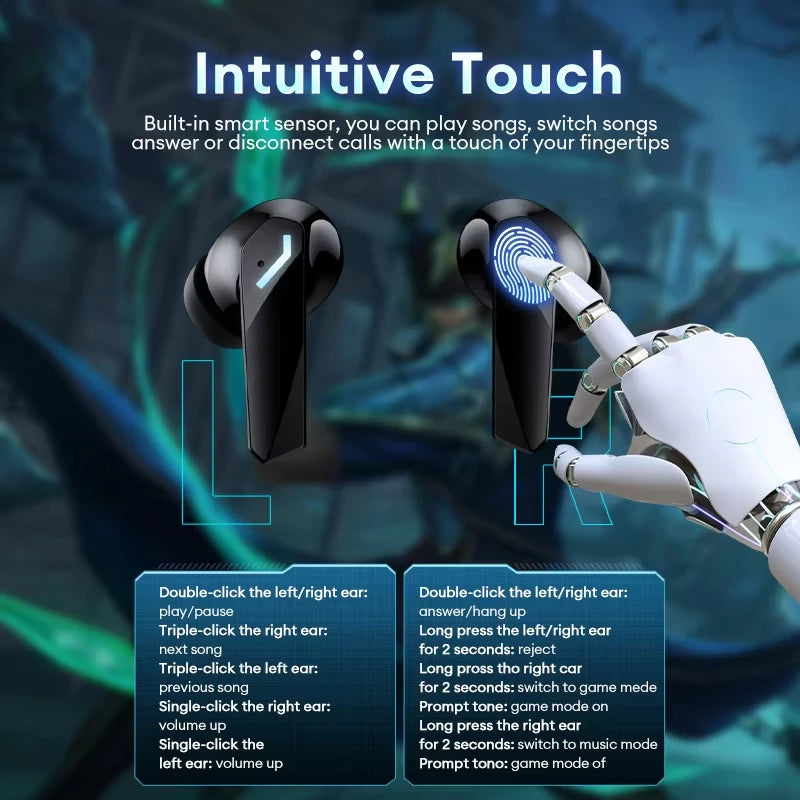 New Lenovo XT53 Wireless  5.4 Earbuds with LED Digital Display and Waterproof Gaming Earbuds