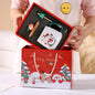 Christmas Themed Santa Reindeer Ceramic Coffee Mug with Lid and Spoon Perfect Holiday Gift