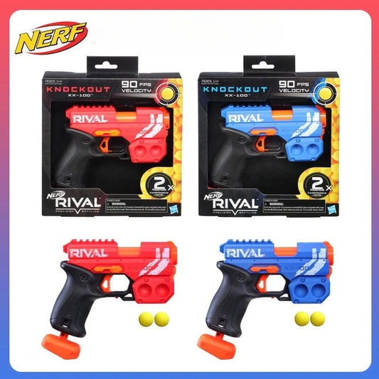 Hasbro NERF KNOCKOUT RIVAL. Outdoor Battle Soft Ball Shotgun Set. Action Figure Kids Toys Gift
