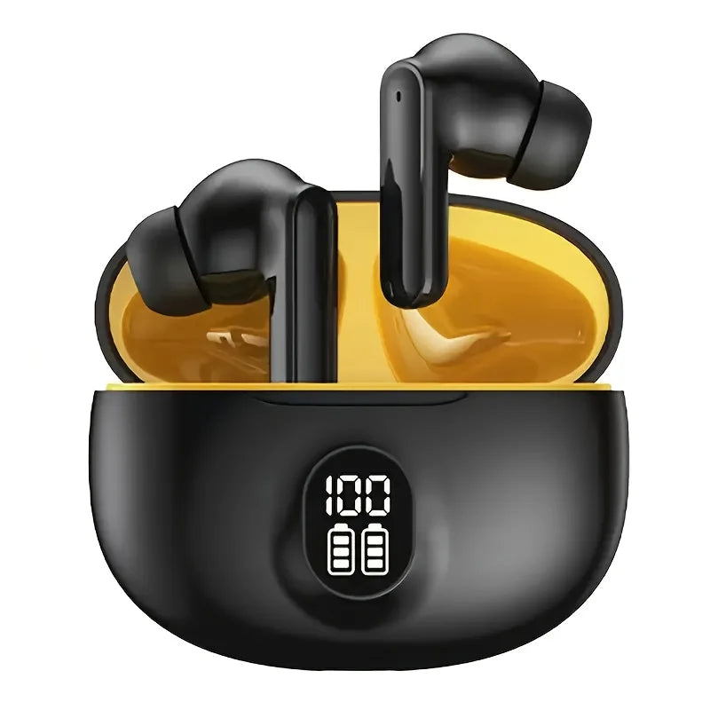 Wireless Headphones Bluetooth Earpods. Sports Stereo with Noise Canceling & Microphone comes with LED lights