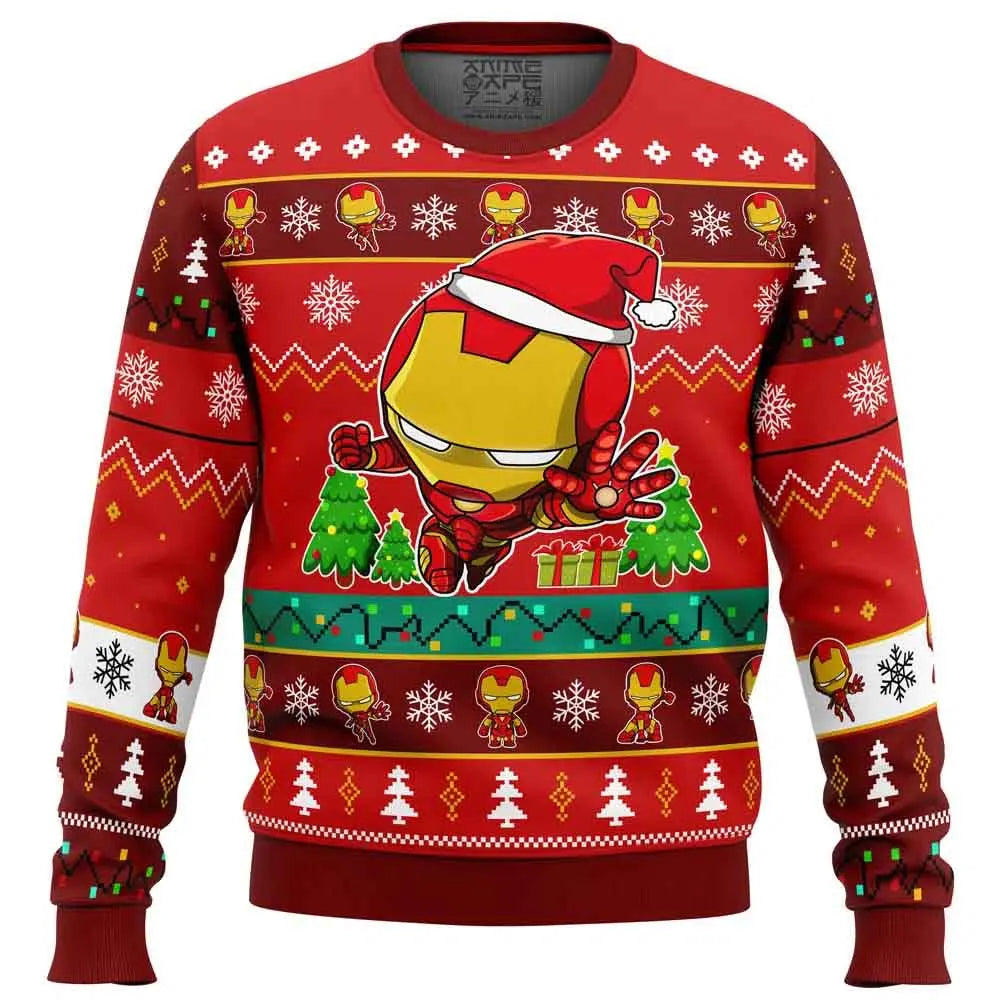 Winter New Marvel Christmas Sweater Iron Man Series. Creative Fashion Personalized Holiday Wear for Men