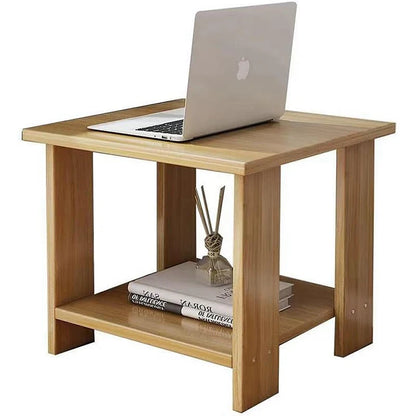 Affordable Bedside table Solid Wood Nightstands Double-Layer furniture