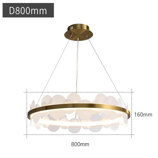 Nordic Modern Minimalist Creative Acrylic Chandelier For Bedroom & Dining Room Decor.