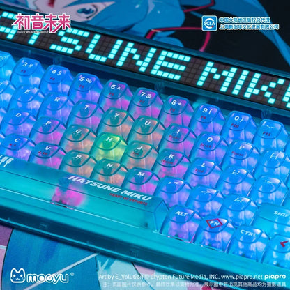 Hatsune Miku Esports Heart Series Set Mechanical Keyboard, Mouse, Mouse Pad, Water Cup  &Headphones Paper Box Premium Desktop Gift
