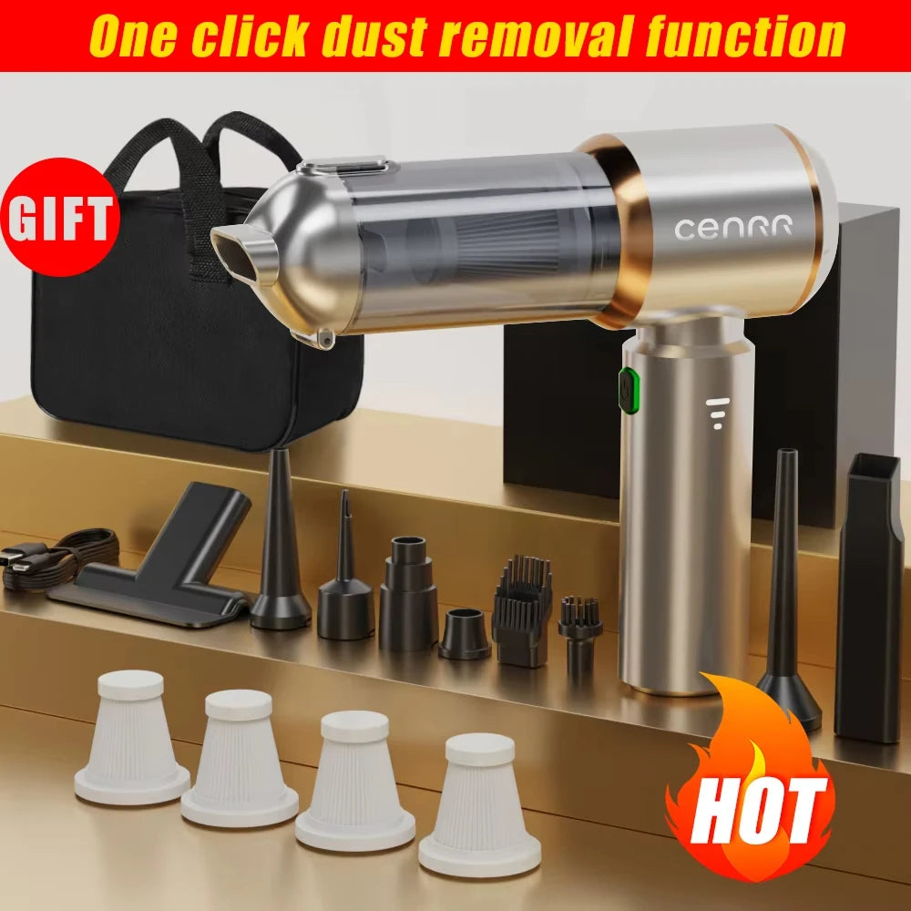 CENRR 998000PA Car Vacuum Cleaner, Strong Suction Cordless Wireless Cleaner. Handheld Portable Vacuum Cleaner