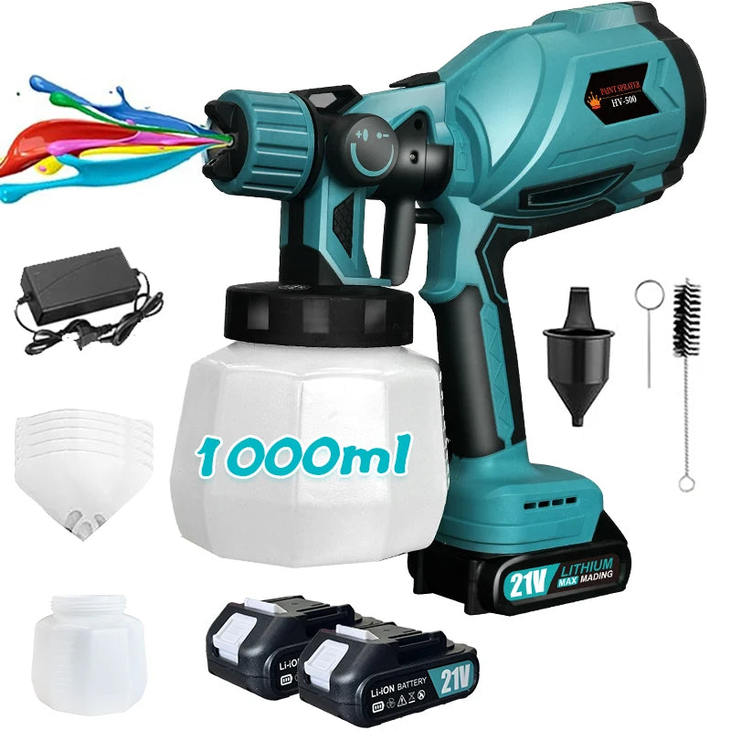 Electric Spray Gun Cordless Paint Sprayer 1L