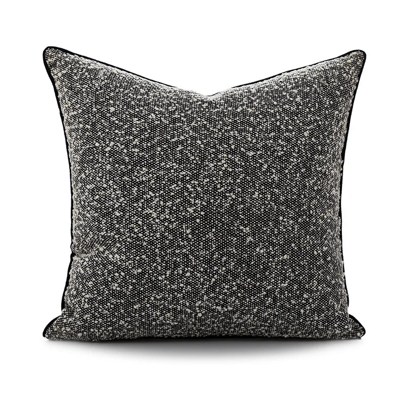 Modern simple Cushion black and white Chenille jacquard Pillow