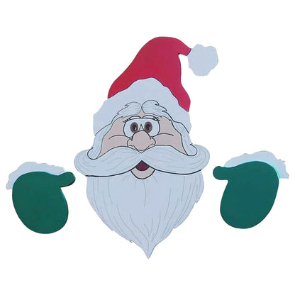 Christmas Outdoor Fence Peeking Garden  Decorations