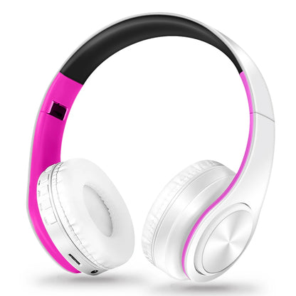 Black &Gold Wireless Headphones.  Stereo Headset for Gaming with Built-in MIC. Universal for Android and iOS