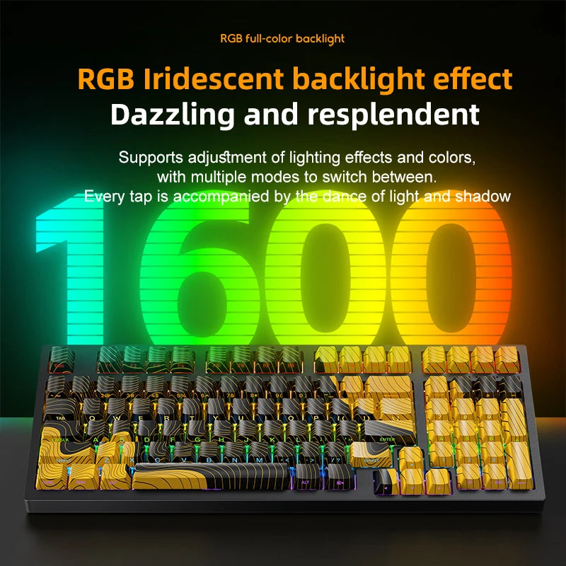 APAYADO K98 Three-Mode Wireless Gaming Mechanical Keyboard