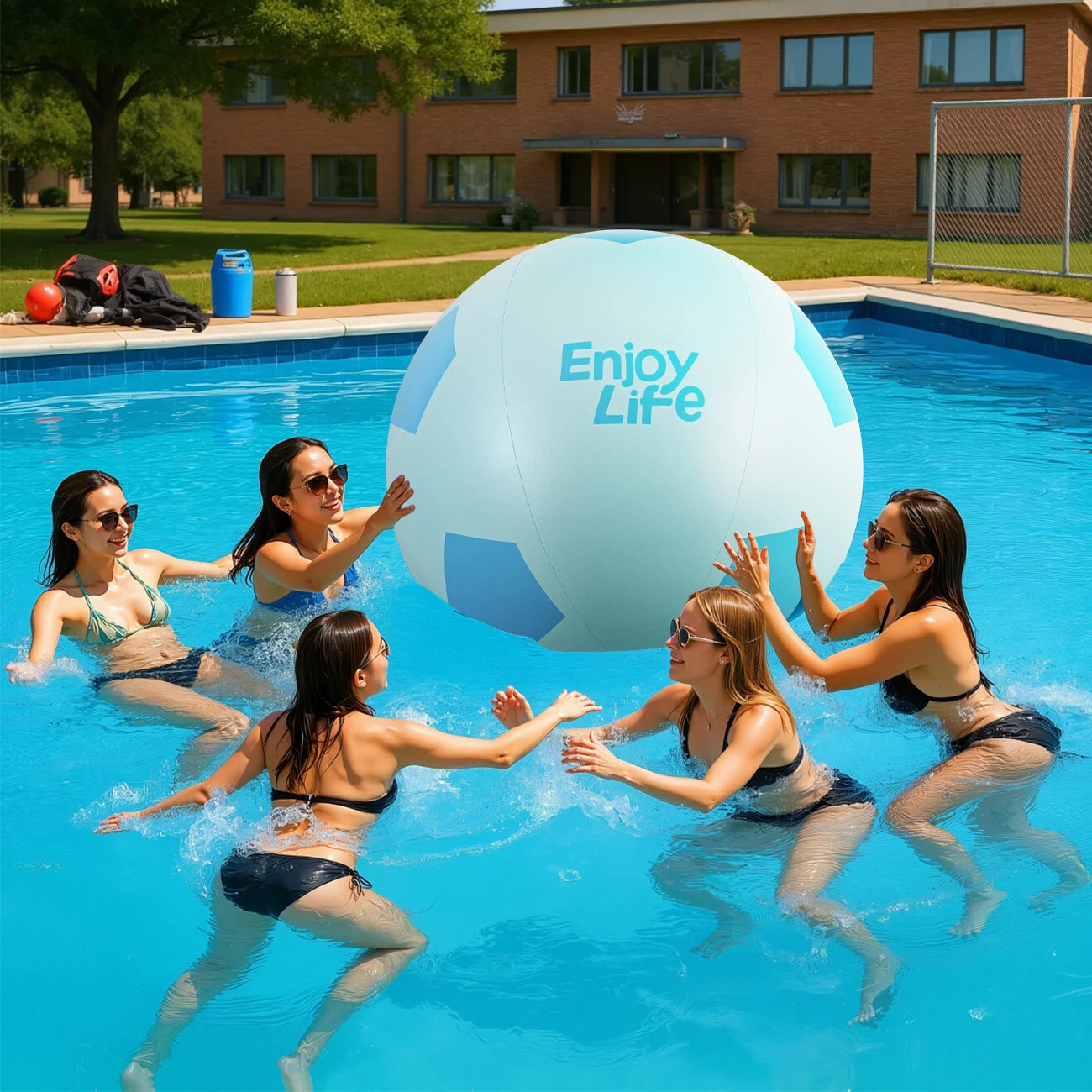 1PC Big Inflatable Giant Soccer Ball Large Inflatable Beach Sport Ball Pool Party Decoration Toys Oversized Jumbo Beach