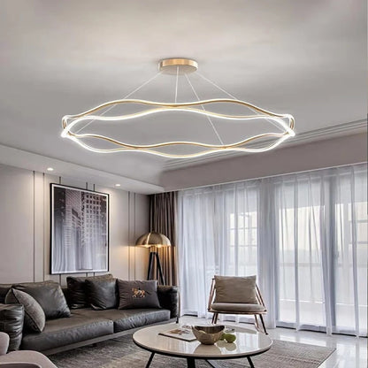 Modern Minimalist Chandelier. Nordic Luxury Living Room LED Ceiling Lamps. Home Decor Designer Bedroom Hanging Lights