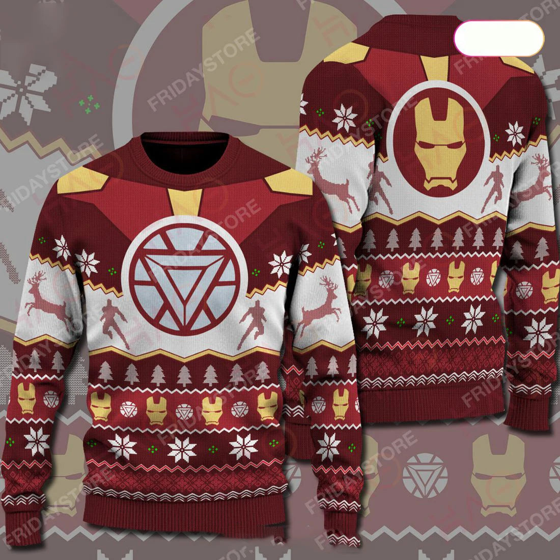 Winter New Marvel Christmas Sweater Iron Man Series. Creative Fashion Personalized Holiday Wear for Men