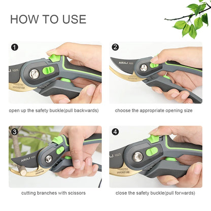 AIRAJ Plant Trim Garden Pruning Shears, Garden Scissor Tool Branch Shear Orchard Folding Saw Set