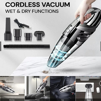 Wireless Handheld Vacuum Cleaner Portable, Wet & Dry Handheld strong Suction Cordless 12000pa