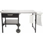 Outdoor Table and Grill Stand, Stainless Steel Folding Table with Wheels, 48” x 24” Prep Station  Home BBQ, Tailgates, Cookouts