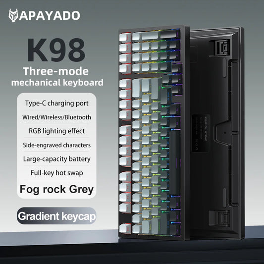 APAYADO K98 Three-Mode Wireless Gaming Mechanical Keyboard