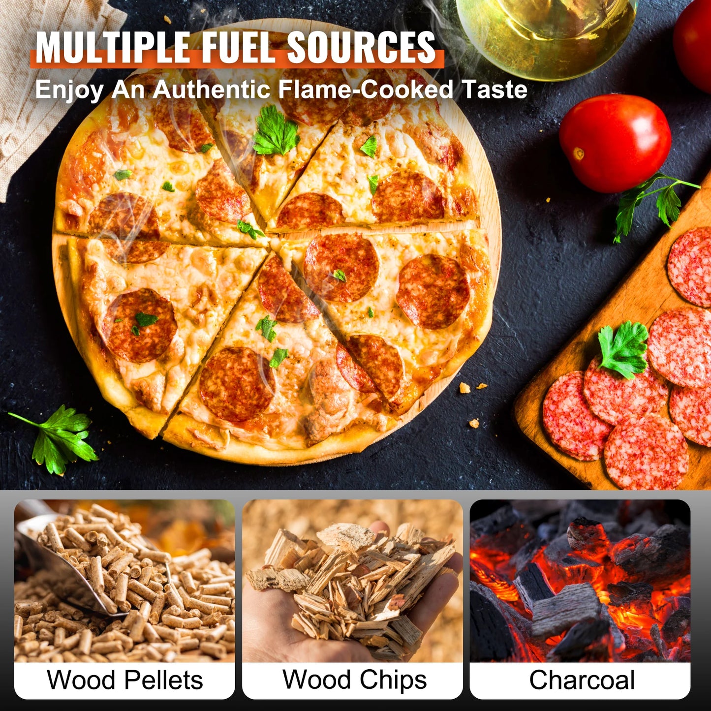 Outdoor Oven Charcoal Stainless Steel Grill&Pizza