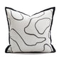 Modern simple Cushion black and white Chenille jacquard Pillow