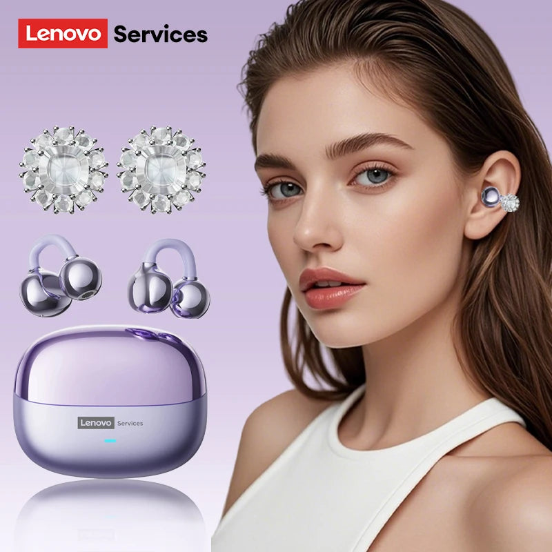Lenovo LE302 OWS Ear clip Wireless Earphones. Low Latency, HD Call Quality Bluetooth Headphones.