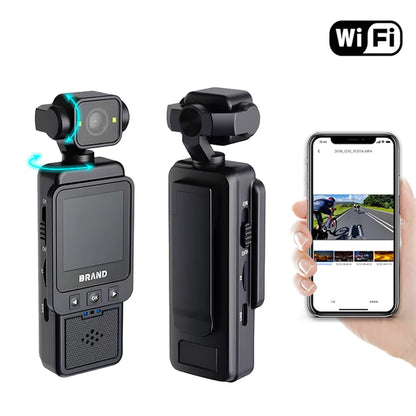 New 1080P Action Camera HD 180 ° Rotating Mini Portable Sports Wearable Body Camera