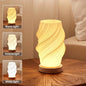 3D Desk Pleated Bedroom Bedside Lamp with 3 Levels, Dimmable Desk Lights LED