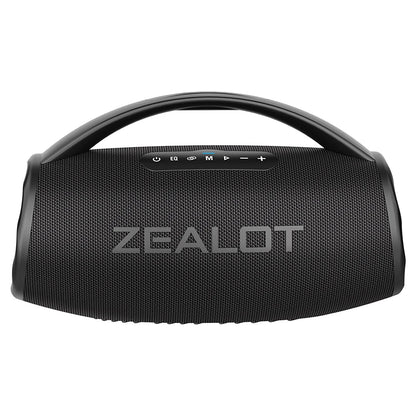 Zealot-S97 80W Portable bluetooth speaker with RGB colorful light, waterproof wireless subwoofer 360 stereo surround TWS FM