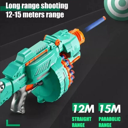 B Nerfs Gun Toy Children's Electric Continuous Shooting Gatling Gun. Suction Cup Soft Bullet BB Gun Juguetes for Kids Gift