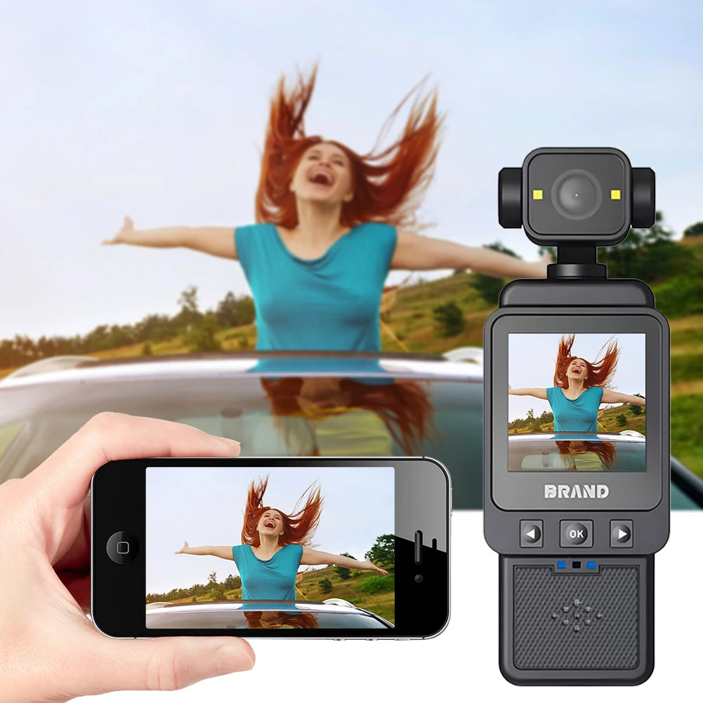 New 1080P Action Camera HD 180 ° Rotating Mini Portable Sports Wearable Body Camera