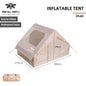 Outdoor inflatable camping tent with a panoramic skylight, suitable for activities such as camping, hiking, and fishing.